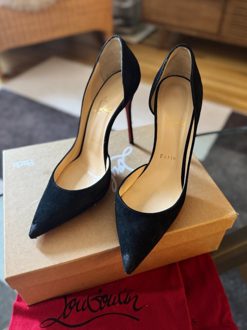 Christian Louboutin Iriza 100 Suede Pumps (38.5) - Picture 4 of 7